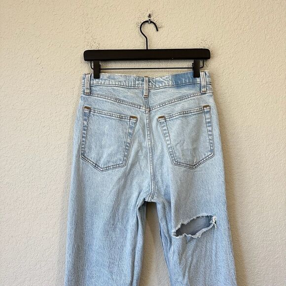 ABERCROMBIE & FITCH The 90s Straight Ultra High Rise Jeans Blue - Picture 7 of 15